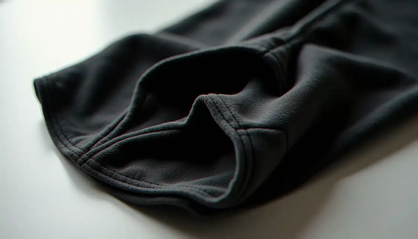 Détail macro du tissu Nike Tech Fleece avec cagoule intégrée révélant la structure alvéolaire tridimensionnelle caractéristique du molleton technique