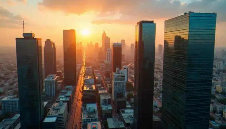 Vue aérienne du quartier tech de Tel Aviv illustrant l'écosystème Israel Premier Tech et son nom emblématique