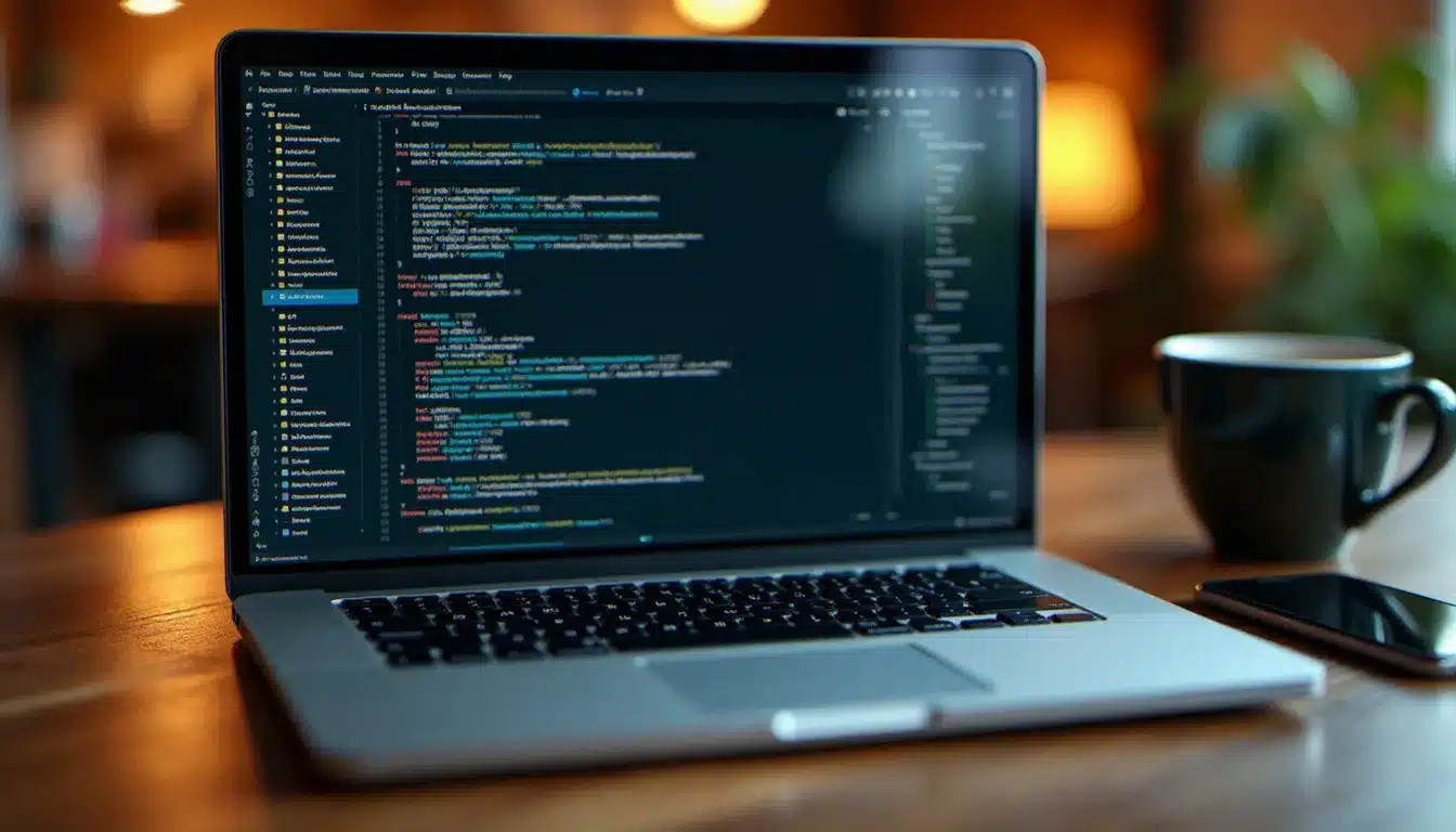 Écran d'ordinateur affichant un tutoriel tech en français sur un bureau, représentant les contenus pratiques de médias comme Tech Guide DZ