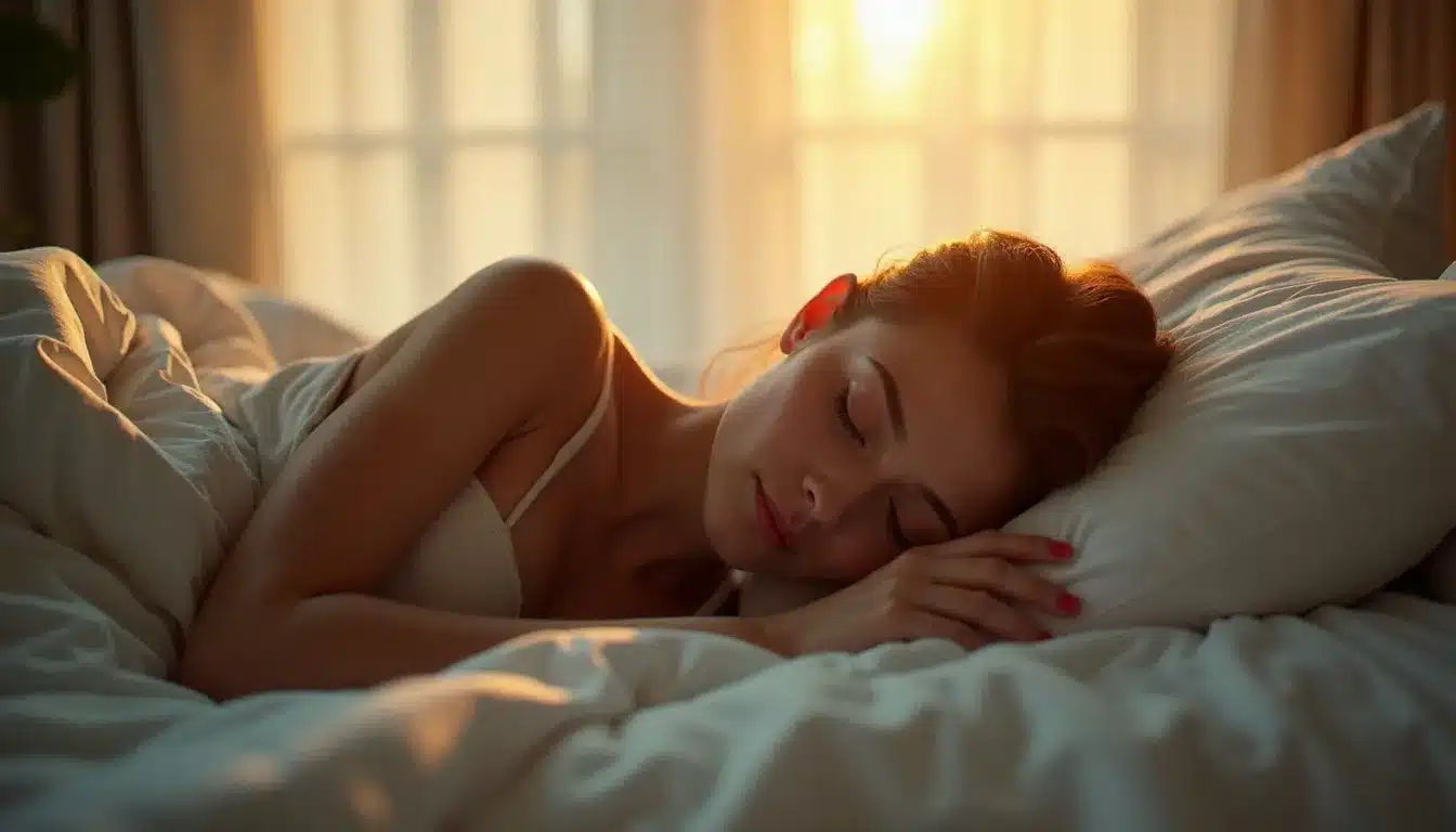 Personne dormant paisiblement dans une chambre lumineuse, illustrant l'importance du sommeil réparateur dans une technique efficace pour perdre du poids