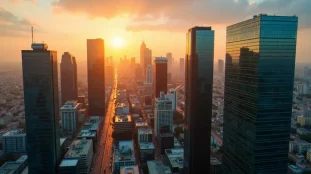 Vue aérienne du quartier tech de Tel Aviv illustrant l'écosystème Israel Premier Tech et son nom emblématique