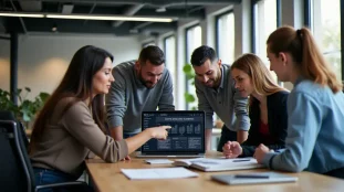 Équipe tech en discussion autour d'un ordinateur portable dans un bureau parisien moderne, illustrant le débat sur la révolution anti tech pourquoi et comment